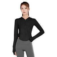 范迪慕 防晒衣女户外修身冰感透气防防紫外线连帽外套 黑色 S 黑色-防晒外套