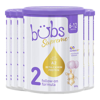 Bubs【保税】澳洲Bubs贝臻 A2 β-酪蛋白 牛奶粉婴幼儿宝宝 2段6罐 保质期24年9月 2段6罐保质期24年9月