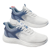 回力（Warrior）运动鞋男鞋夏季透气网面鞋男士软底轻便减震休闲网鞋跑步鞋子男 白蓝色 42