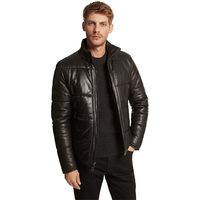 MICHAEL KORS 男士羊皮亮面棉服夹克外套