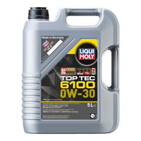 力魔（LIQUI MOLY）德国全合成机油 发动机润滑油  低灰分国六标准汽机油 顶技6100 0W30 C2 5L