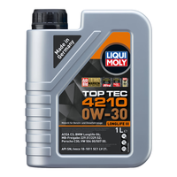 力魔（LIQUI MOLY）德国全合成机油 发动机润滑油  低灰分国六标准汽机油 顶技4210 0W30 C3 1L