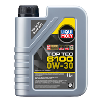 力魔（LIQUI MOLY）德国全合成机油 发动机润滑油  低灰分国六标准汽机油 顶技6100 0W30 C2 1L