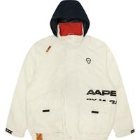 Aape男装秋冬猿颜字母美式可拆卸帽厚绒保暖夹克7624XXL