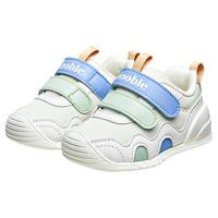 基诺浦学步鞋婴儿步前鞋2024秋季8-18个月透气宝宝童鞋GB2230羽毛白