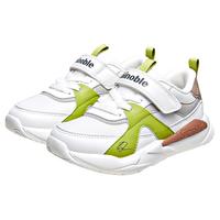 基诺浦（ginoble）宝宝学步鞋 24秋儿童时尚运动机能鞋 软底透气婴儿男女童鞋GY1628 白色/绿色/棕色/灰色 150mm 脚长14.6-15.5cm