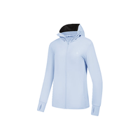 乔丹QIAODAN防晒衣女防紫外线UPF100+冰丝皮肤衣风衣外套冰皮防晒服 浅苔灰 【帽檐可拆】 175/XL