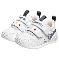 基诺浦（ginoble）学步鞋婴儿 24秋儿童软底舒适宝宝鞋子 男女潮流百搭童鞋GB2232 白色/银色/浅灰 125mm 脚长12.5-12.9cm