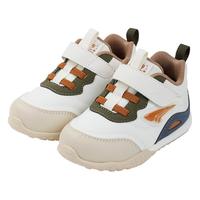 江博士秋季男女婴儿宝宝鞋 简约拼色步前鞋 休闲透气魔术贴幼儿童鞋 米/蓝/杏 22码 脚长约12.7-13.3
