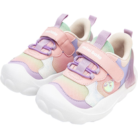 minibala【稳墩墩】迷你巴拉 稳步鞋男女童婴童止滑透气网布鞋轻便可爱萌趣 白紫色调00317 22码
