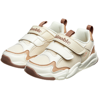 基诺浦（ginoble）24秋季男女童宝宝学步鞋透气幼儿童鞋 时尚百搭婴儿机能鞋GY1610 棕色/象牙白 160mm 脚长15.6-16.5cm