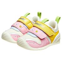 基诺浦（ginoble）学步鞋婴儿 24秋儿童软底舒适宝宝鞋子 男女潮流百搭童鞋GB2232 象牙白/草莓粉/雅黄/幻蓝 120mm 脚长11.6-12.4cm