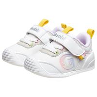 基诺浦（ginoble）婴儿学步鞋24秋季软底透气宝宝鞋子 儿童潮流百搭男女童鞋GB2231 白色/月光灰/洋芋紫 125mm 脚长12.5-12.9cm