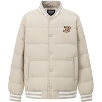 波司登秋季轻薄羽绒服男女儿童棒球服90绒宽松保暖外套T40133600 沙石卡7477 150/72