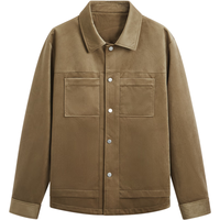 GXG男装  绒面质感时尚夹克男外套 24秋季G24X213057 卡其色 170/M