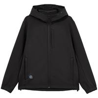 杰克·琼斯（JACK&JONES）男装秋季时尚保暖加绒反光logo三防户外夹克连帽软壳外套男 E43 纯黑色 180/100A/L