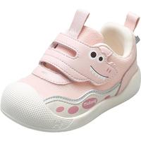 牧童童鞋步前鞋2024秋季宝宝鞋子男婴儿鞋卡通软底机能鞋女童 鳄鱼粉 20码 鞋内长14.5cm