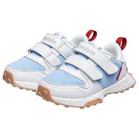 基诺浦（ginoble）婴儿学步鞋 24秋男女儿童复古运动机能鞋 透气宝宝鞋子春秋GY1606 白色/牛仔蓝 140mm 脚长13.6-14.5cm 140mm 脚长约13.1-14cm