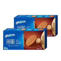 临期品：OREO 奥利奥 0糖薄脆饼干 190g*2 轻乳拿铁咖啡味