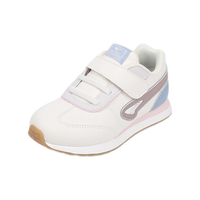 江博士秋款男女儿童舒适学步鞋 简约轻便儿童运动鞋 潮流百搭童鞋 米/蓝/粉红 26码 脚长约15.6-16.1