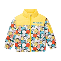 allo&lugh阿路和如儿童羽绒服加厚白鸭绒男女童加厚外套短 黄色 90cm