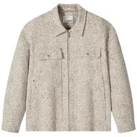 GXG男装 时尚小香风夹克男休闲宽松高级感外套夹克上衣24秋季 米色 175/L