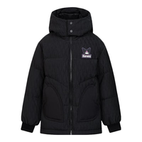 波司登(BOSIDENG)90绒儿童羽绒服2024酷洛米联名抗菌短款连帽厚外套T40143752W 魔法花园紫9BE2 130 /64