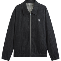  GXG 纹理感 男士牛仔夹克  黑色 165/S