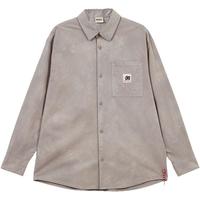 杰克·琼斯（JACK&JONES）秋潮流时尚百搭翻领单排纽扣字母刺绣上衣长袖衬衫男装2243O3008 E11卡其色 170/92A/S