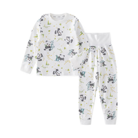 棉花堂精梳棉儿童低腰内衣套装男童女童秋衣秋裤家居服睡衣保暖内衣 恐龙世界（平腰） 110cm