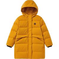 YeeHoO英氏童装羽绒服外套冬季加厚中长款羽绒服保暖中大童防风2024 金光黄 140cm-充绒量113g