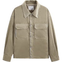 GXG男装  灯芯绒工装夹克男外套 24年秋G24X213011 卡其色 170/M