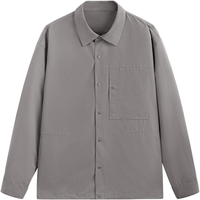 GXG男装  轻薄衬衫式夹克外套男 24秋季G24X213034 灰色 190/XXXL