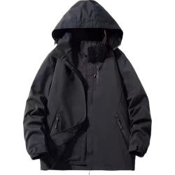 啄木鸟 冲锋衣 男款黑色2XL