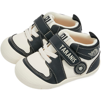 泰兰尼斯秋季婴儿鞋软底学步鞋男女宝宝防滑机能鞋新生婴幼儿鞋 白/黑 19码 内长12.5适合脚长11.3~11.7cm