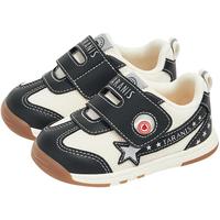 泰兰尼斯秋季男宝宝童鞋防滑软底婴儿鞋女网布透气鞋子步前鞋 白/黑 19码 内长12.5适合脚长11.3~11.7cm