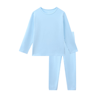 丽婴房（Les enphants）【丝柔纺】儿童吸湿发热内衣套装男女童保暖秋衣裤套装秋冬 苹果绿（圆领） 90cm