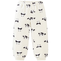 迷你巴拉【净电绒】冬季儿童双面绒家居服宝宝保暖厚款睡衣 白灰色调00312 110cm