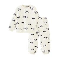 迷你巴拉【净电绒】冬季儿童双面绒家居服宝宝保暖厚款睡衣 橡皮粉61216 150cm