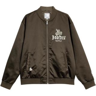 杰克·琼斯（JACK&JONES）秋季款NBA联名凯尔特人队潮流百搭棒球领夹克外套男款224321075 黑橄榄E06 常规 黑橄榄E06 185/104A/XL