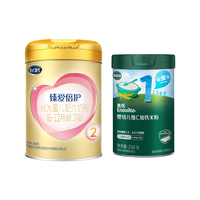 飞鹤 FIRMUSX英氏 臻爱倍护2段(6-12月)300g+英氏维C加铁宝宝辅食米糊258g 臻爱倍护2段中听+英氏米糊258g