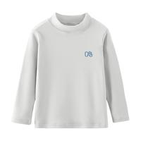 马骑顿 MQD童装打底衫单件中领儿童棉棉绒保暖内衣上衣秋衣男童秋冬防寒打底 浅灰(单件上衣) 120cm 120/60