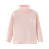 马骑顿 MQD童装打底衫高领棉棉绒保暖上衣男童秋冬中大童内衣单件儿童秋衣 浅粉（单件上衣） 130cm 130/65