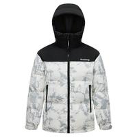 波司登2024年冬季男女儿童时尚休闲百搭保暖羽绒服外套T40142520 灰白涂鸦线条9BX3 110/56