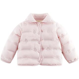 MARC&JANIE马克珍妮女童超轻云感时尚保暖羽绒服冬装241606 粉色 80cm