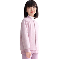 红豆(Hodo)儿童单件保暖上衣加厚男女童棉袄开衫夹棉校服内搭保暖 女童芋紫色 120cm