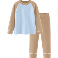 迷你巴拉巴拉【植物芯】冬款吸湿发热内衣套装宝宝抑菌保暖睡衣 驼色50135 110cm