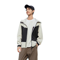 森马(Semir)张新成同款冲锋衣外套男24秋户外风三防上衣109524108201 卡黑色调00359 XL