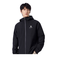 骆驼(CAMEL)山系单层硬壳冲锋衣男士三防运动户外防风雨外套春秋季M34CATR723 幻影黑