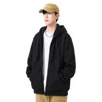 外套男女装春秋季磨毛抓绒休闲运动连帽开衫卫衣青少年上衣服